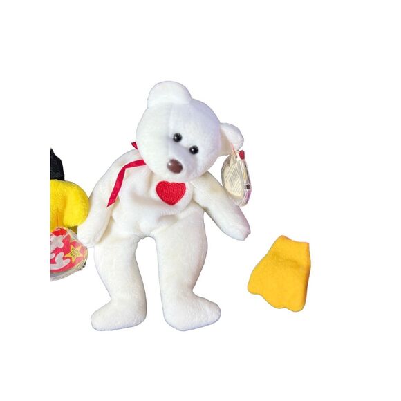 Ty Original Beanie Baby Babies Set of 4 Rare PVC Patti Bubbles Valentino Jake - Picture 4 of 14
